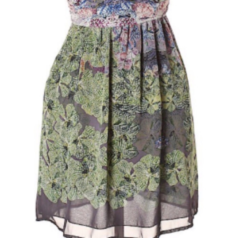 🧚🏻‍♀️URBAN OUTFITTERS🧚🏻‍♀️LILLYPAD PRINT DRESS - Picture 4 of 7